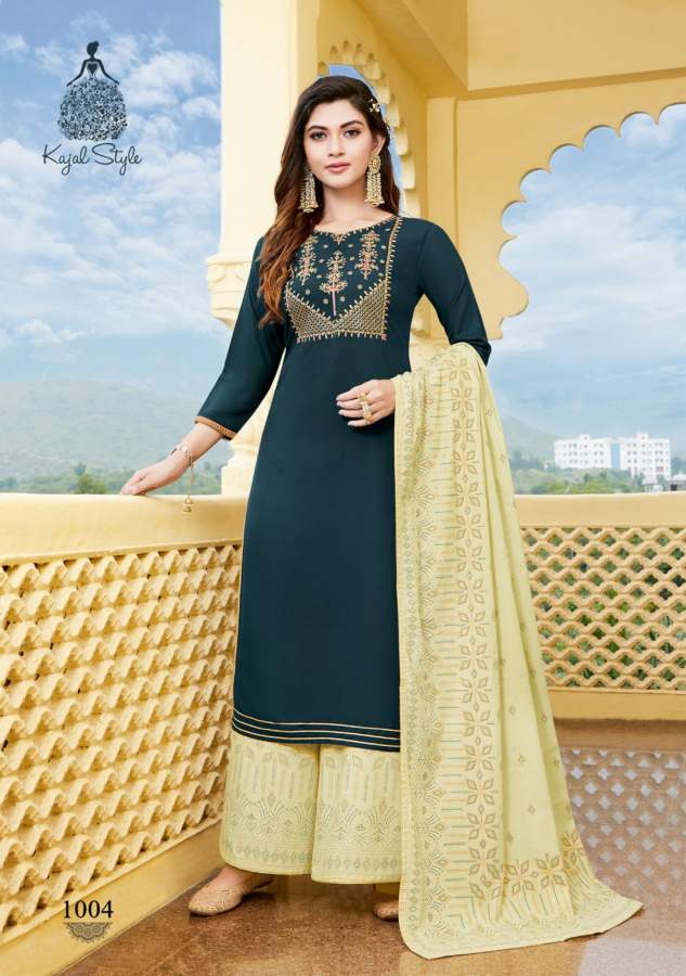Gulzar 8 Fancy Casual Wear Rayon Kurti With Plazzo And Dupatta Readymade Collection